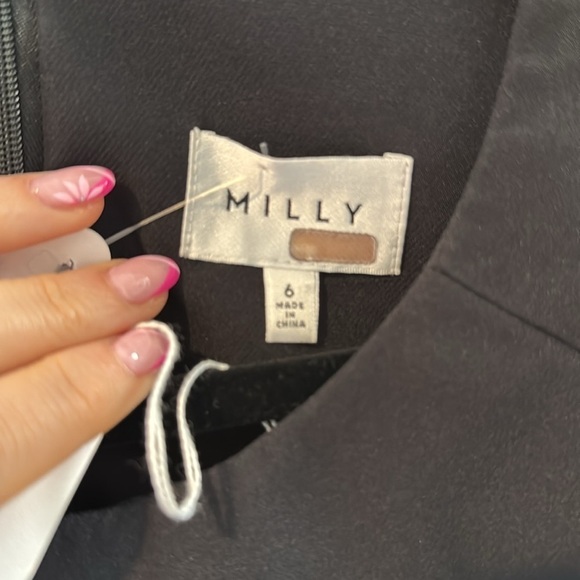 Fabulous Milly Black Sheath Mini Dress with Slit - Picture 4 of 6